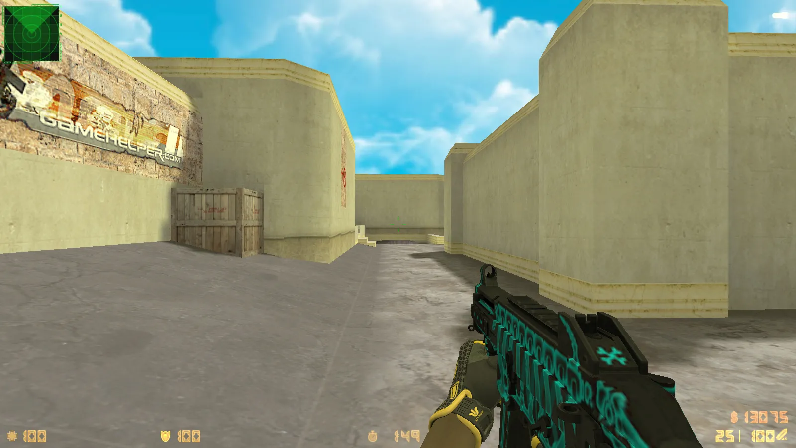 Скриншот  CS 1.6 Paradise — сборка с 30 скинами, спорт перчатками «Омега», темным меню и оптимизированным конфигом