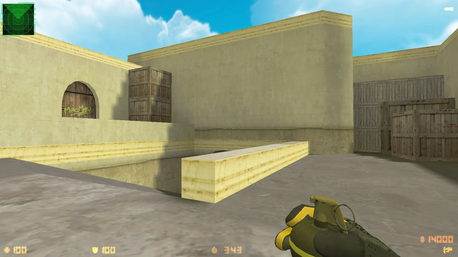 Скриншот  CS 1.6 Paradise — сборка с 30 скинами, спорт перчатками «Омега», темным меню и оптимизированным конфигом