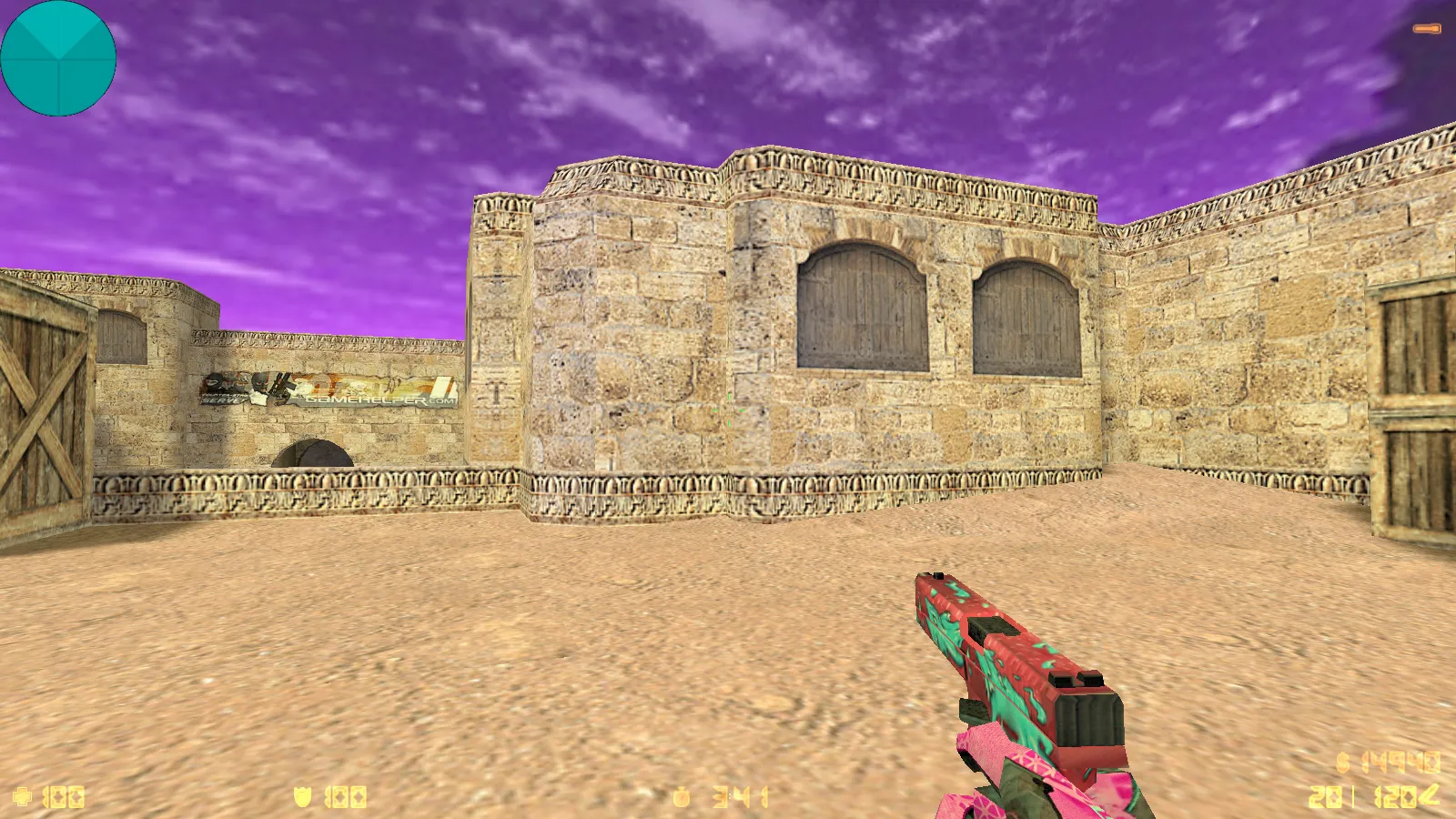 Скриншот  CS 1.6 от Pigeon: блогерская сборка с 10 новинками, оружие v_/p_/w_, звуки, темное меню и оптимизированный конфиг