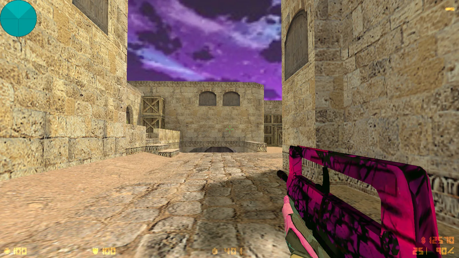 Скриншот  CS 1.6 от Pigeon: блогерская сборка с 10 новинками, оружие v_/p_/w_, звуки, темное меню и оптимизированный конфиг