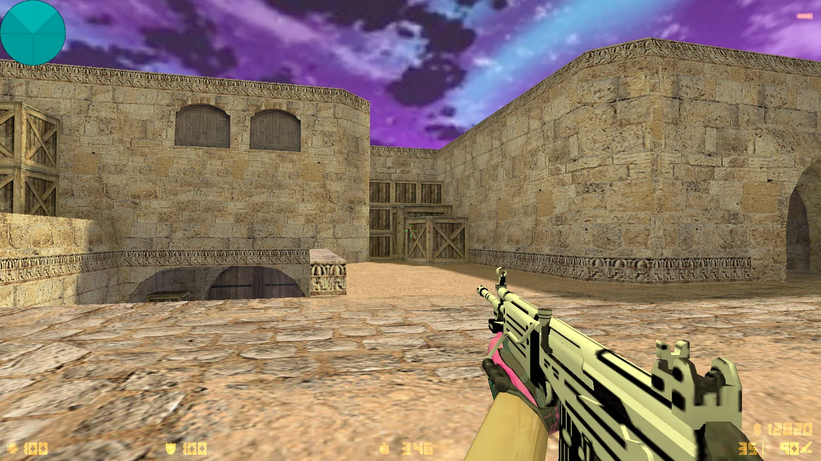 Скриншот  CS 1.6 от Pigeon: блогерская сборка с 10 новинками, оружие v_/p_/w_, звуки, темное меню и оптимизированный конфиг