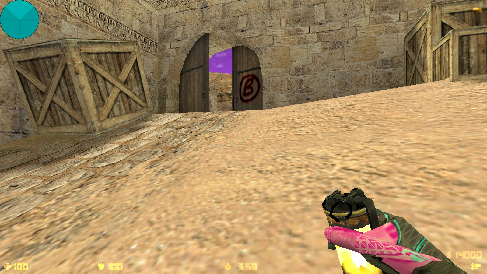 Скриншот  CS 1.6 от Pigeon: блогерская сборка с 10 новинками, оружие v_/p_/w_, звуки, темное меню и оптимизированный конфиг