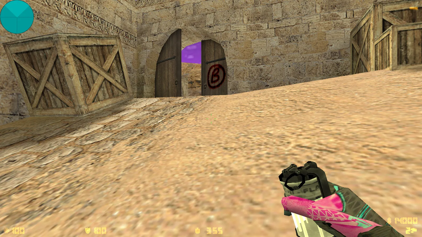 Скриншот  CS 1.6 от Pigeon: блогерская сборка с 10 новинками, оружие v_/p_/w_, звуки, темное меню и оптимизированный конфиг