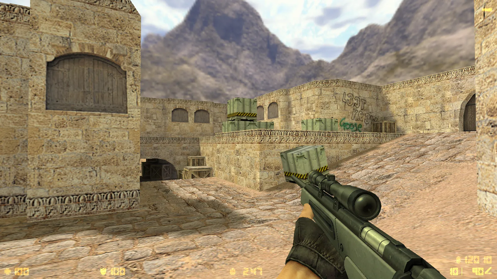 Скриншот  CS 1.6 Playtex — сборка с 7 апдейтами: модели оружия v_/p_/w_, темная тема меню, звуки, музыка и оптимизированный config