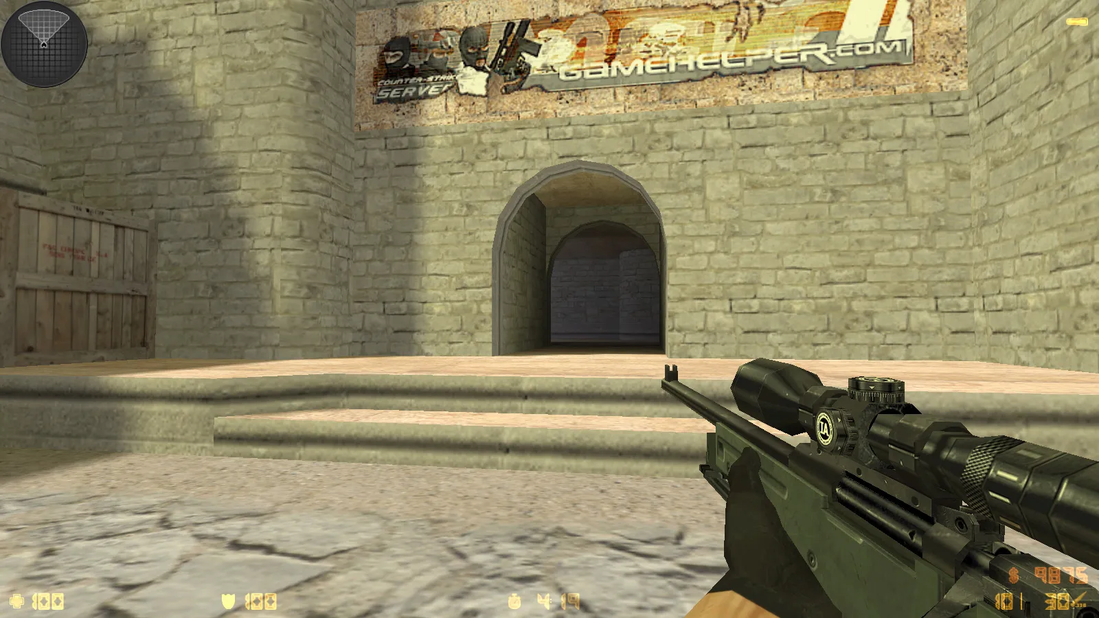 Скриншот  CS 1.6 Popular — сборка с 8 аддонами, 30 HD-скинами, темным меню и оптимальным конфигом