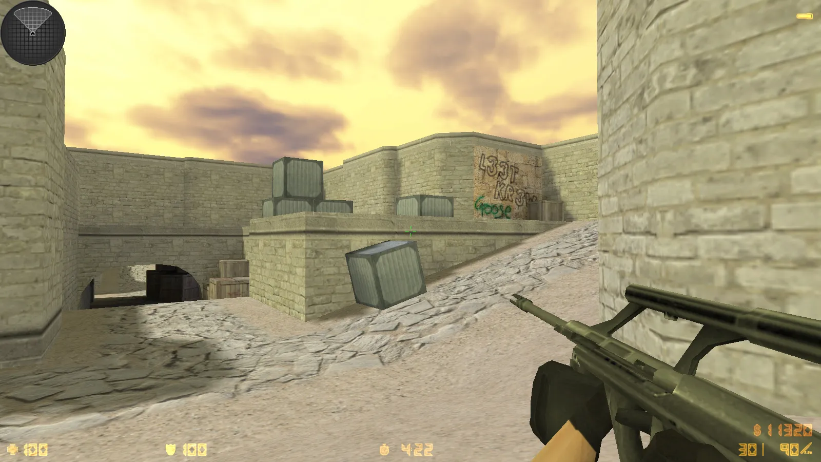 Скриншот  CS 1.6 Popular — сборка с 8 аддонами, 30 HD-скинами, темным меню и оптимальным конфигом