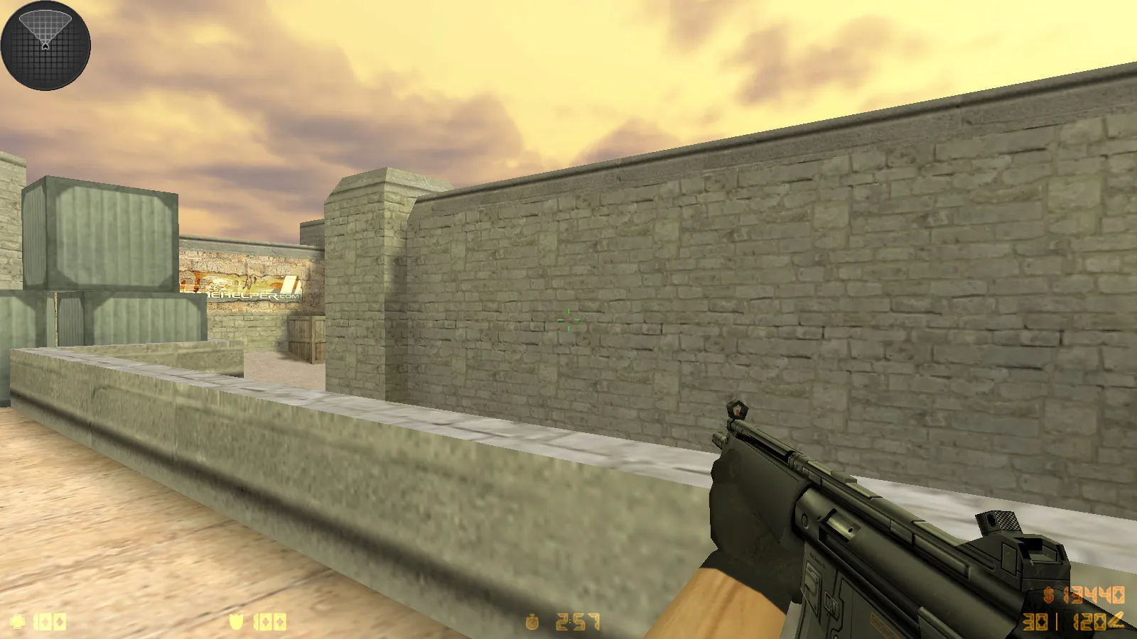 Скриншот  CS 1.6 Popular — сборка с 8 аддонами, 30 HD-скинами, темным меню и оптимальным конфигом