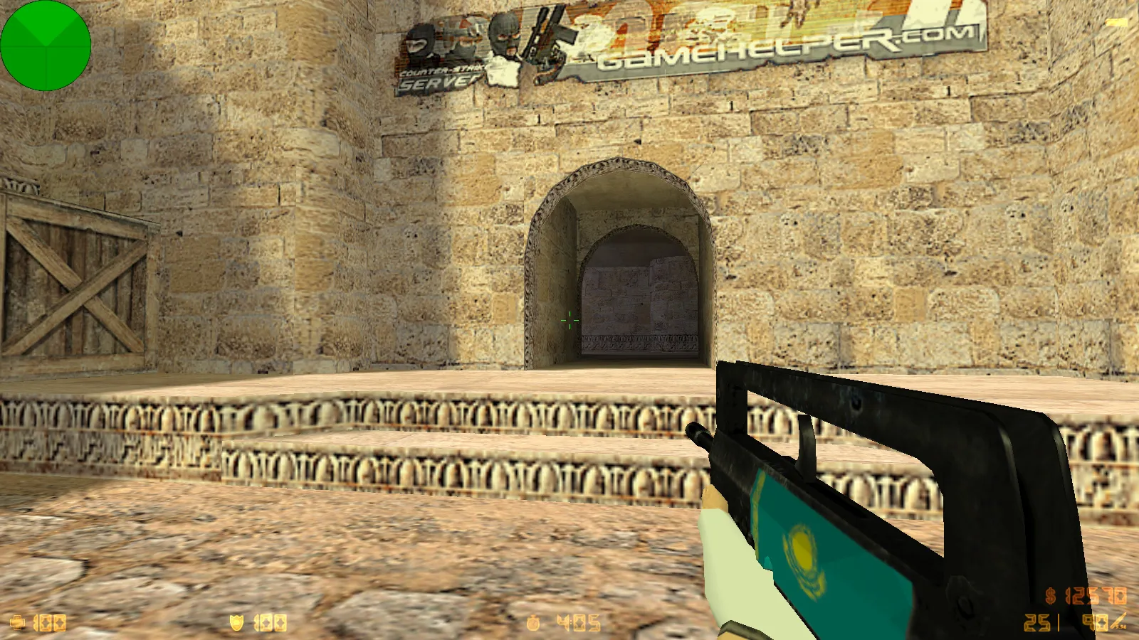 Скриншот  CS 1.6 от PrO_cOsT: блогерская сборка с 31 скином, темным меню, флагом Казахстана и оптимизированным конфигом