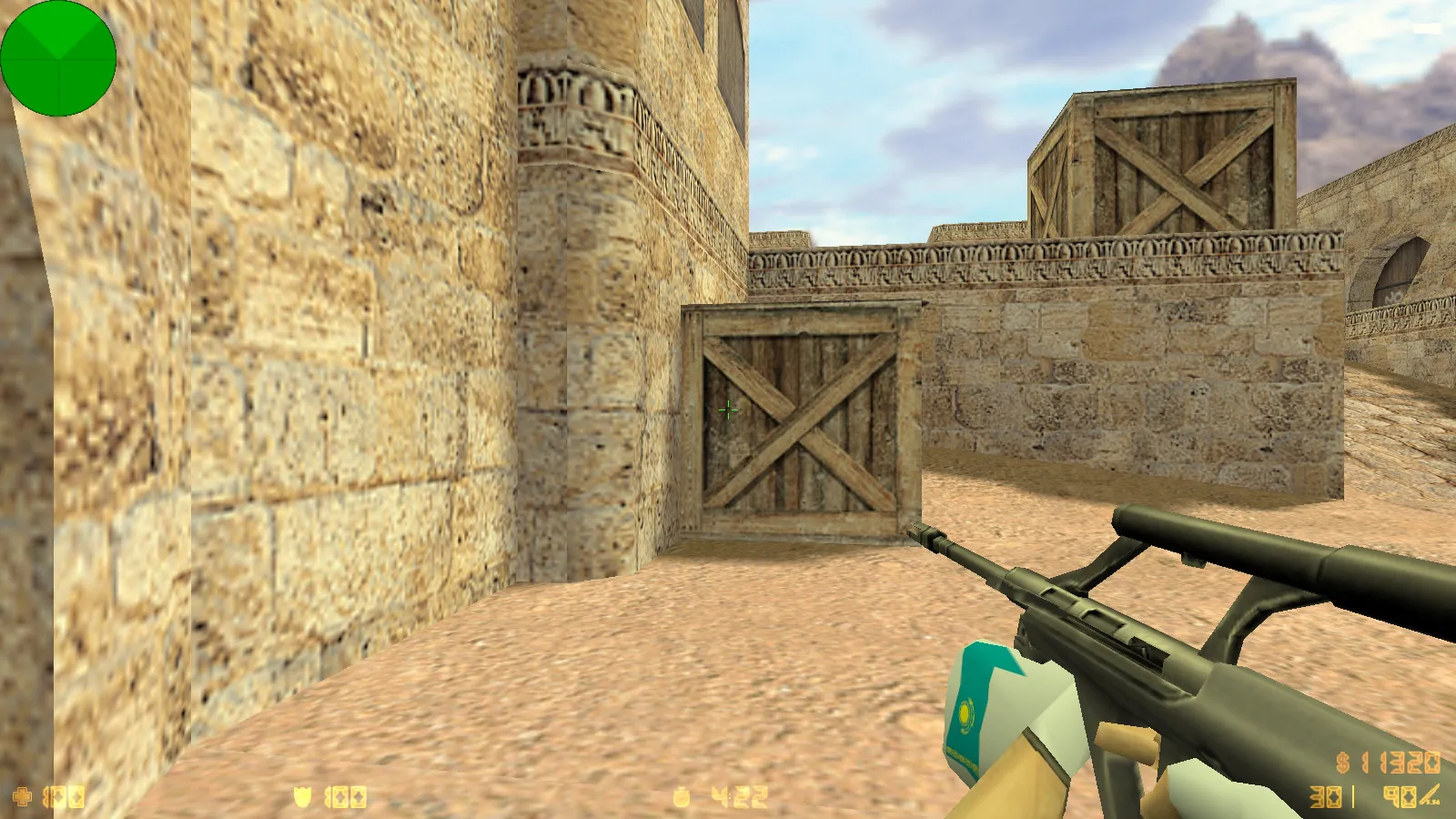 Скриншот  CS 1.6 от PrO_cOsT: блогерская сборка с 31 скином, темным меню, флагом Казахстана и оптимизированным конфигом