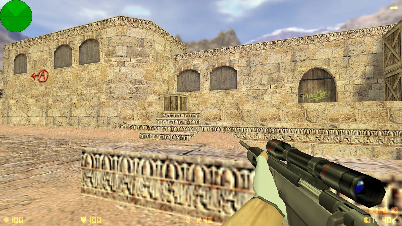 Скриншот  CS 1.6 от PrO_cOsT: блогерская сборка с 31 скином, темным меню, флагом Казахстана и оптимизированным конфигом