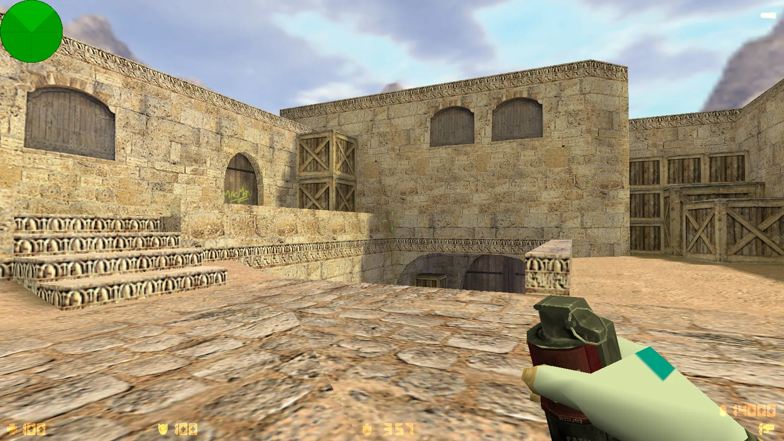 Скриншот  CS 1.6 от PrO_cOsT: блогерская сборка с 31 скином, темным меню, флагом Казахстана и оптимизированным конфигом