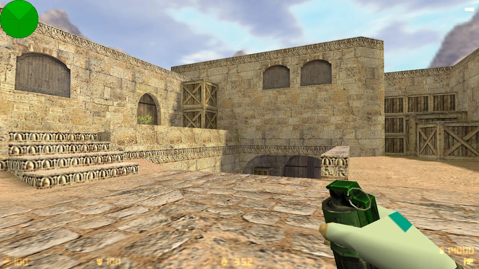 Скриншот  CS 1.6 от PrO_cOsT: блогерская сборка с 31 скином, темным меню, флагом Казахстана и оптимизированным конфигом