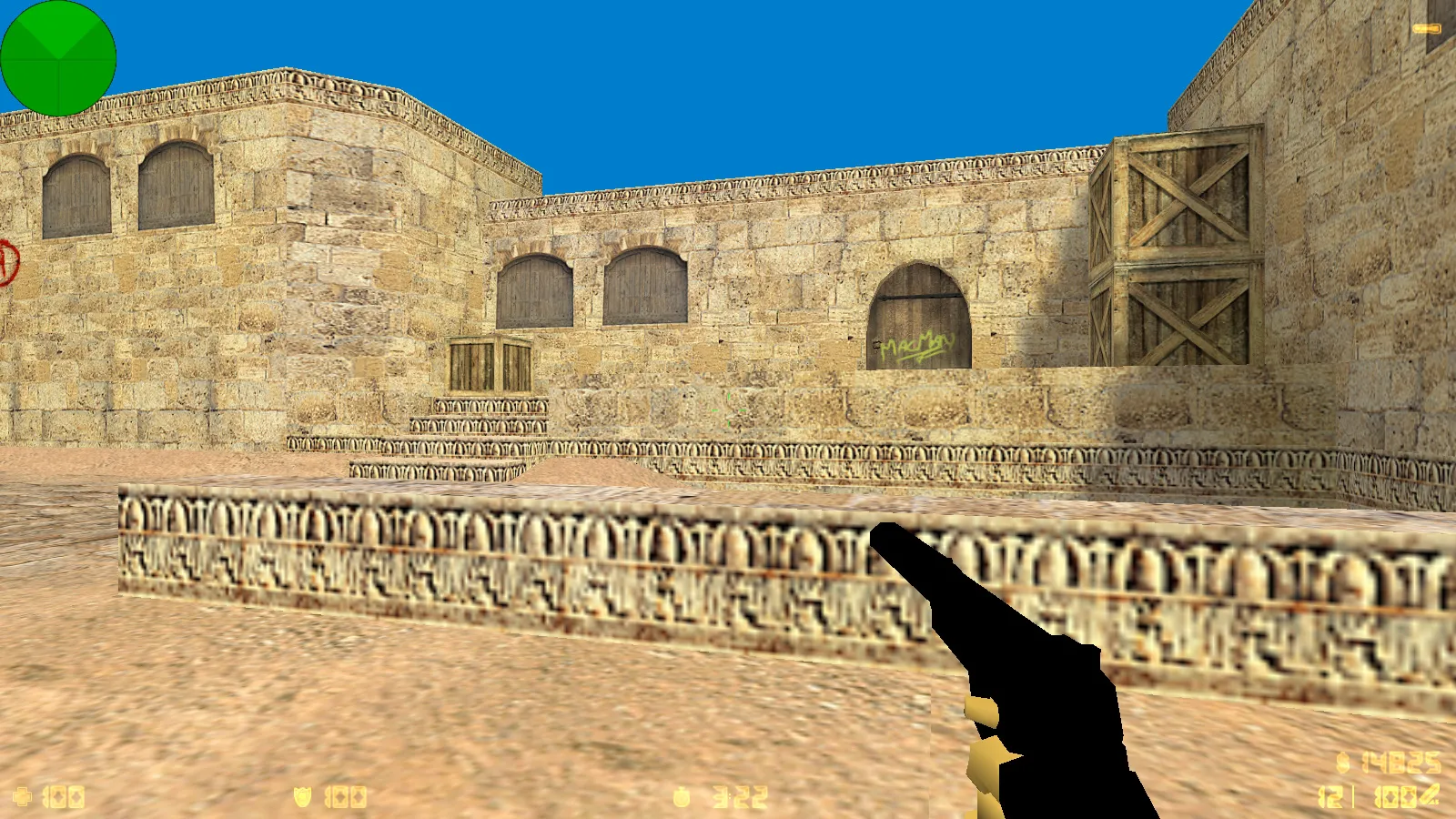 Скриншот  CS 1.6 Примитивная — оптимизация FPS, чистый конфиг, 7 апгрейдов, стабильный онлайн и боты