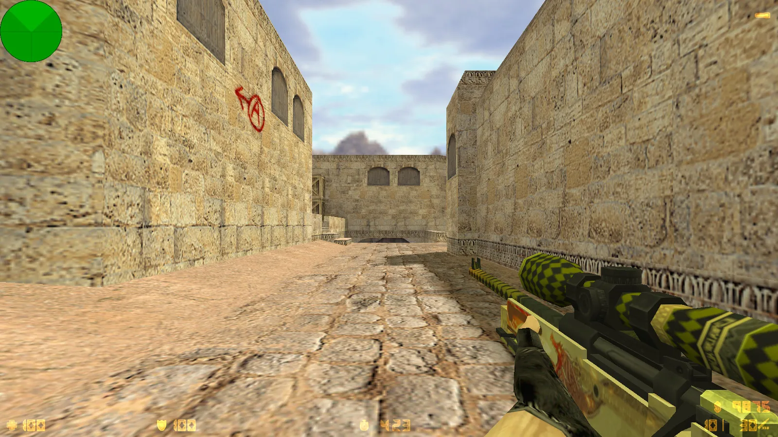 Скриншот  CS 1.6 от PSQ: 7 обновок, скины оружия и нож бабочка «Лор», темное меню, оптимизированный конфиг