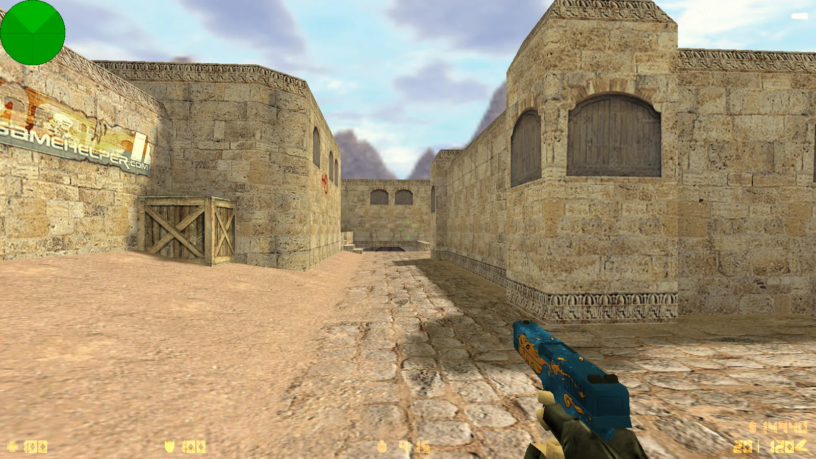 Скриншот  CS 1.6 от PSQ: 7 обновок, скины оружия и нож бабочка «Лор», темное меню, оптимизированный конфиг