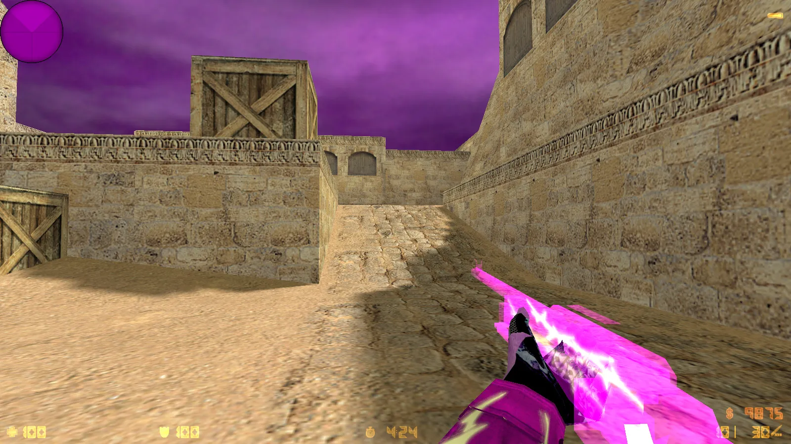 Скриншот  CS 1.6 от Pulmxx: блогерская сборка, 7 новшеств, скины, тема меню и оптимизированный config.cfg