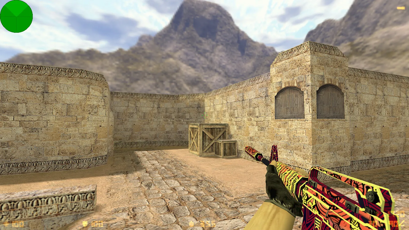 Скриншот CS 1.6 от R1NCH: блогерская сборка с 6 новшествами, скины, красно-синие модели, черное меню и оптимизированный конфиг