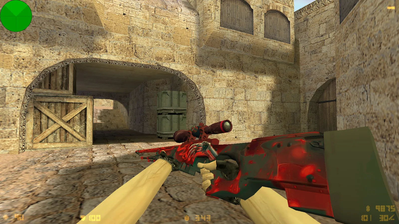 Скриншот  CS 1.6 от RaMzEssTV: сборка с оружием, меню, звуками, музыкой и всеми возможностями игры