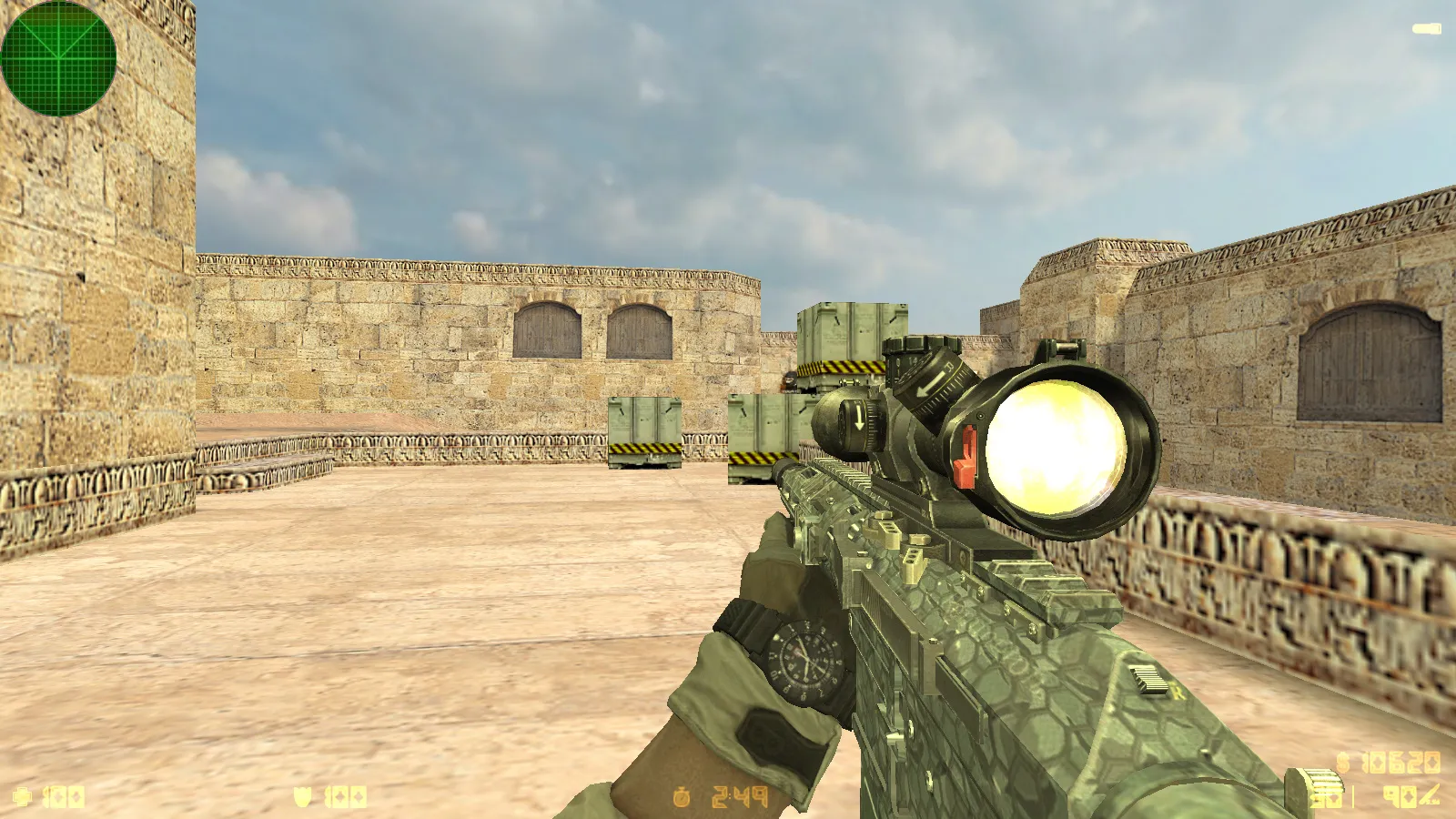 Скриншот  CS 1.6 Rainbow Six: тематическая сборка, 8 модов, оружейные модели, темное меню, конфиг и оптимизация