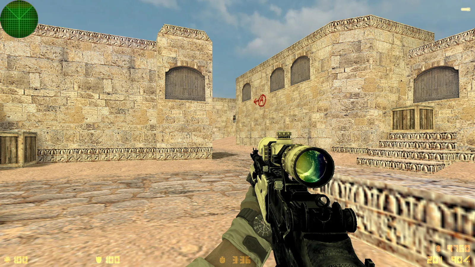 Скриншот  CS 1.6 Rainbow Six: тематическая сборка, 8 модов, оружейные модели, темное меню, конфиг и оптимизация