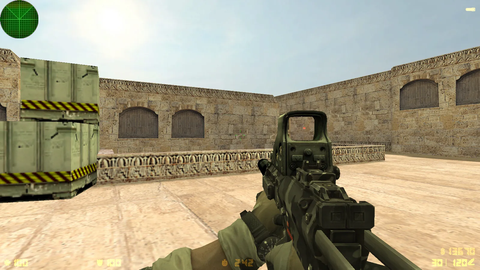 Скриншот  CS 1.6 Rainbow Six: тематическая сборка, 8 модов, оружейные модели, темное меню, конфиг и оптимизация