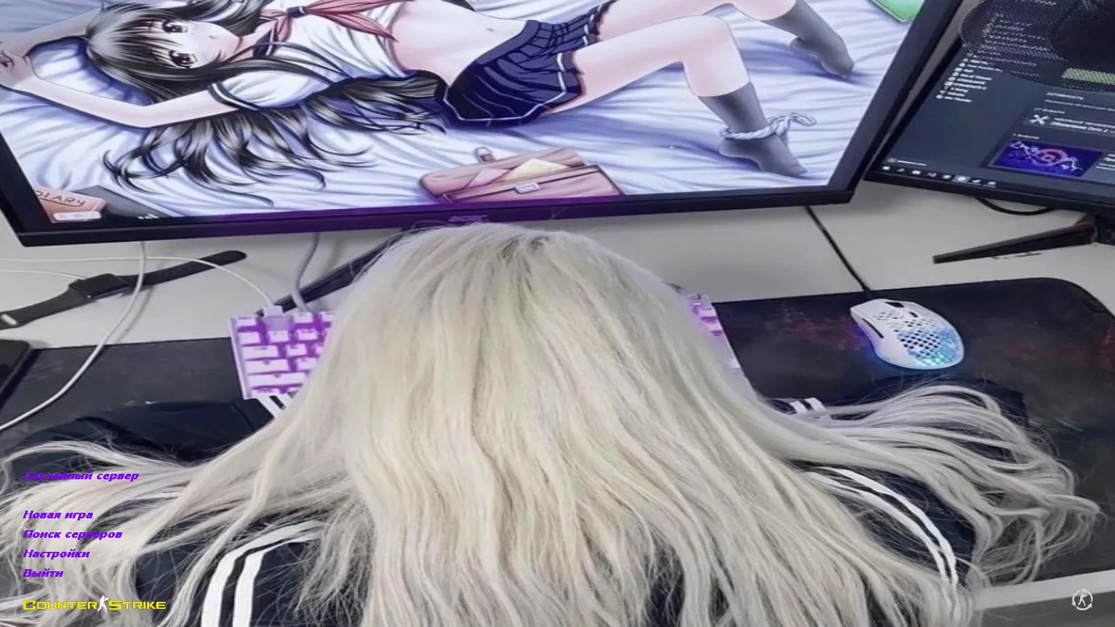 Скриншот CS 1.6 от Ralyyy: блогерская сборка с 9 нововведениями, белые рукава и перчатки, конфиг и тема меню