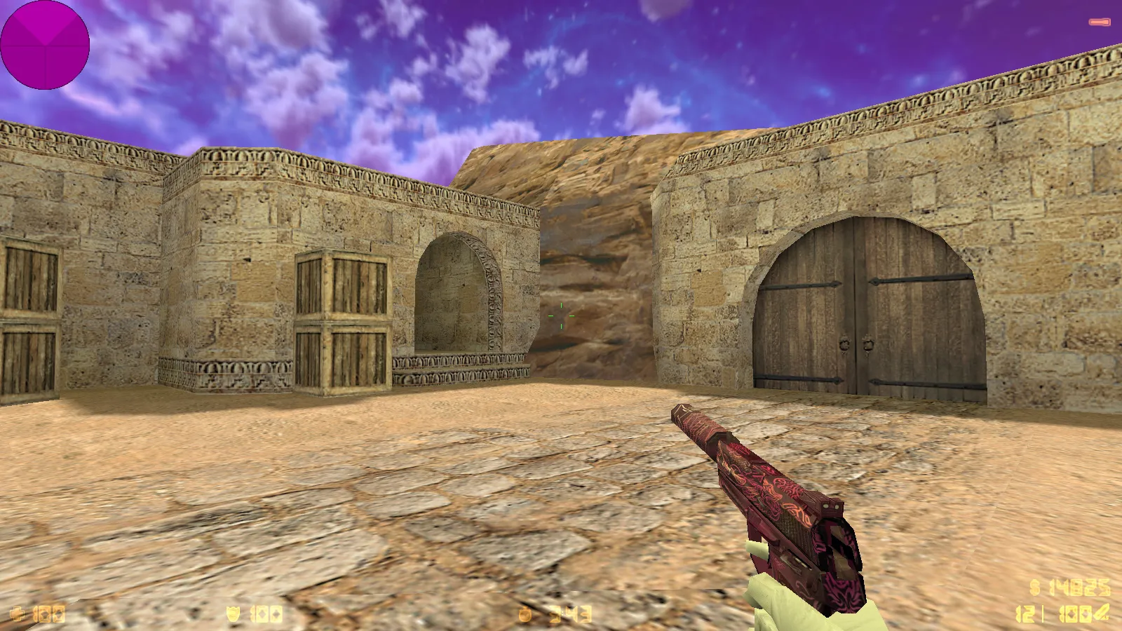 Скриншот  CS 1.6 от Ralyyy: блогерская сборка с 9 нововведениями, белые рукава и перчатки, конфиг и тема меню