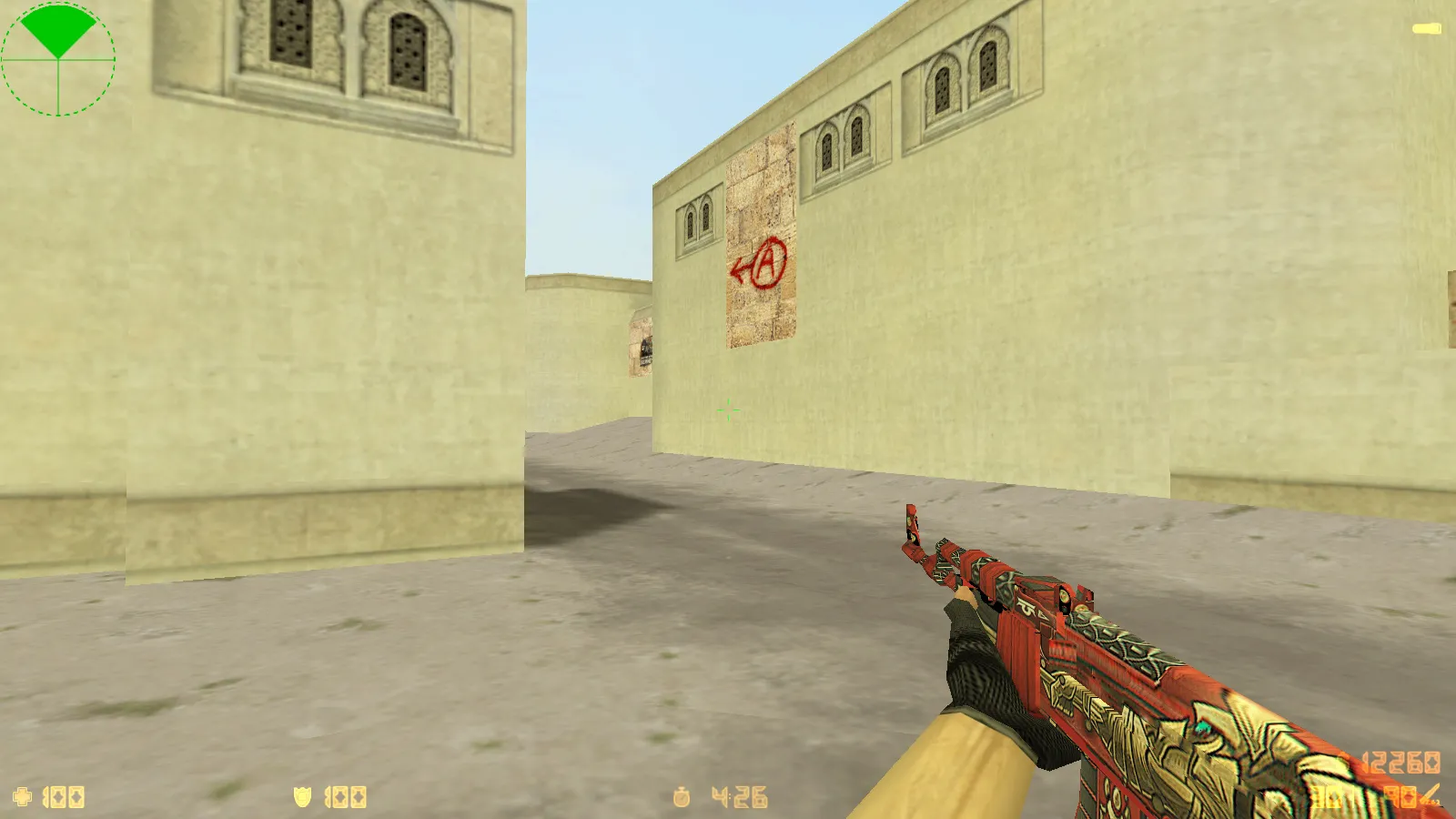 Скриншот CS 1.6 Rapid Strike — сборка с 29 скинами, темным меню и оптимизированным конфигом