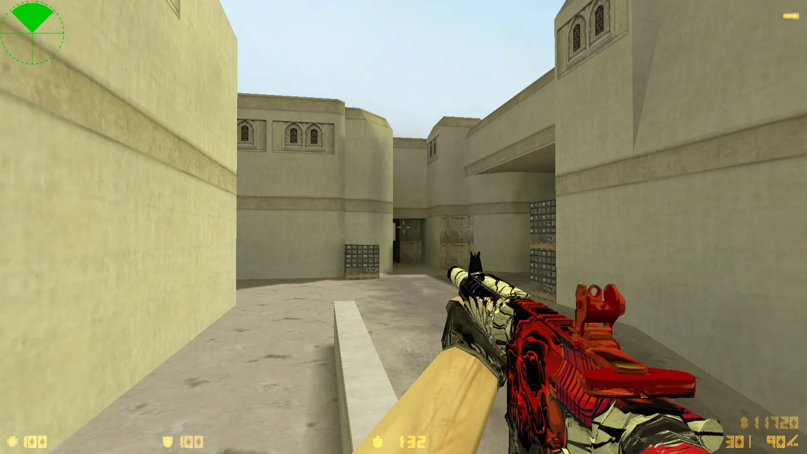 Скриншот CS 1.6 Rapid Strike — сборка с 29 скинами, темным меню и оптимизированным конфигом