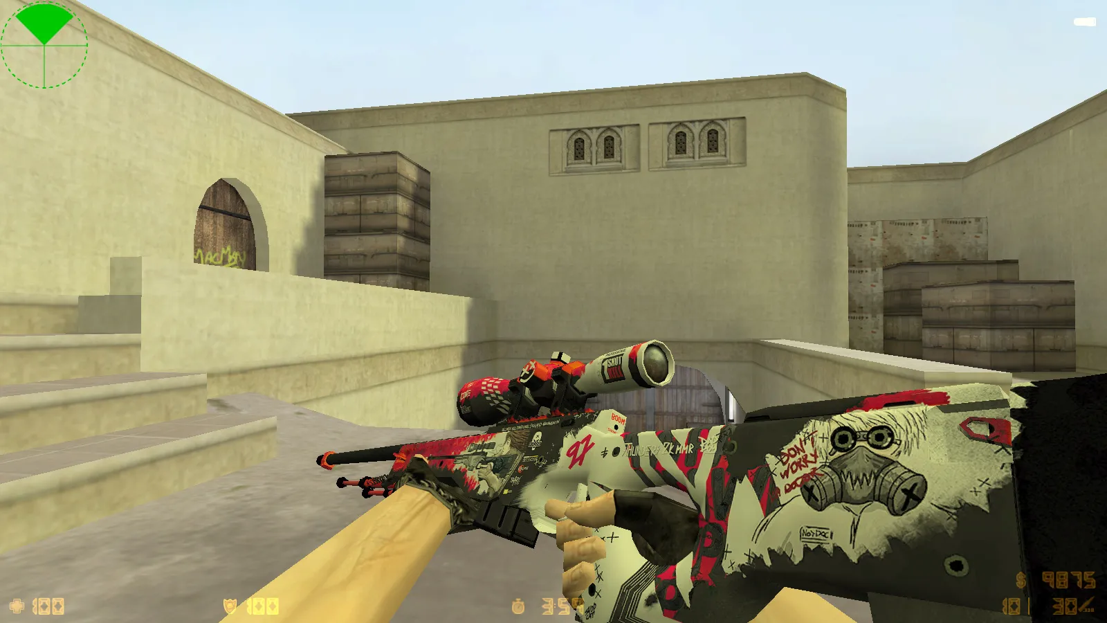 Скриншот  CS 1.6 Rapid Strike — сборка с 29 скинами, темным меню и оптимизированным конфигом