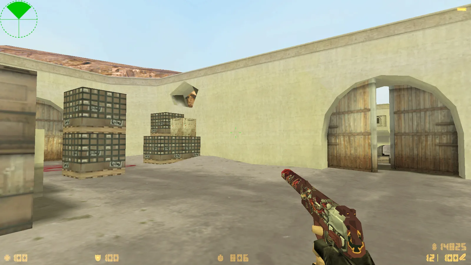 Скриншот  CS 1.6 Rapid Strike — сборка с 29 скинами, темным меню и оптимизированным конфигом