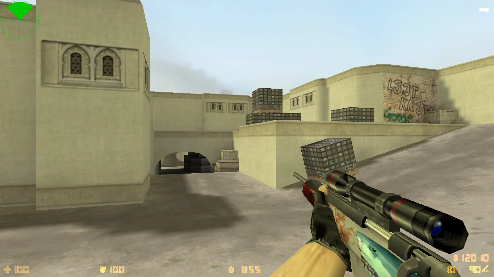 Скриншот  CS 1.6 Rapid Strike — сборка с 29 скинами, темным меню и оптимизированным конфигом