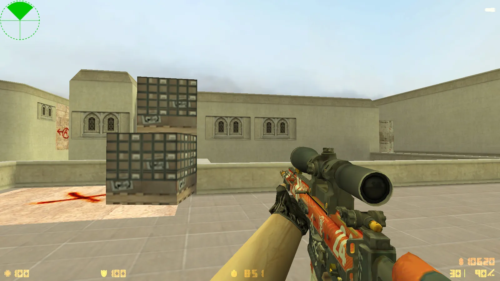 Скриншот  CS 1.6 Rapid Strike — сборка с 29 скинами, темным меню и оптимизированным конфигом