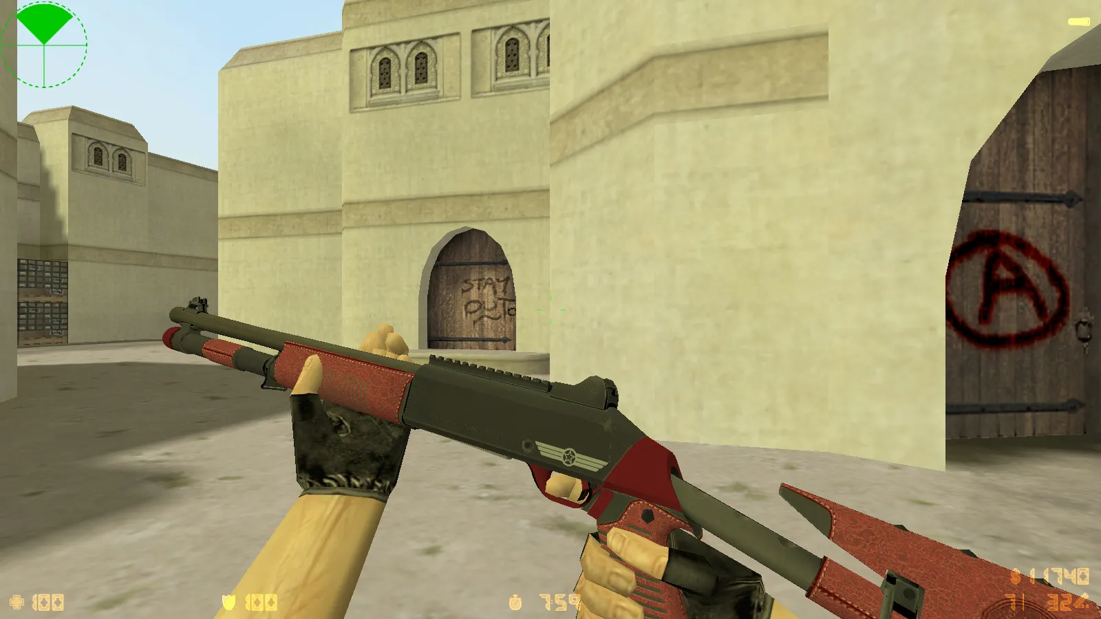 Скриншот  CS 1.6 Rapid Strike — сборка с 29 скинами, темным меню и оптимизированным конфигом