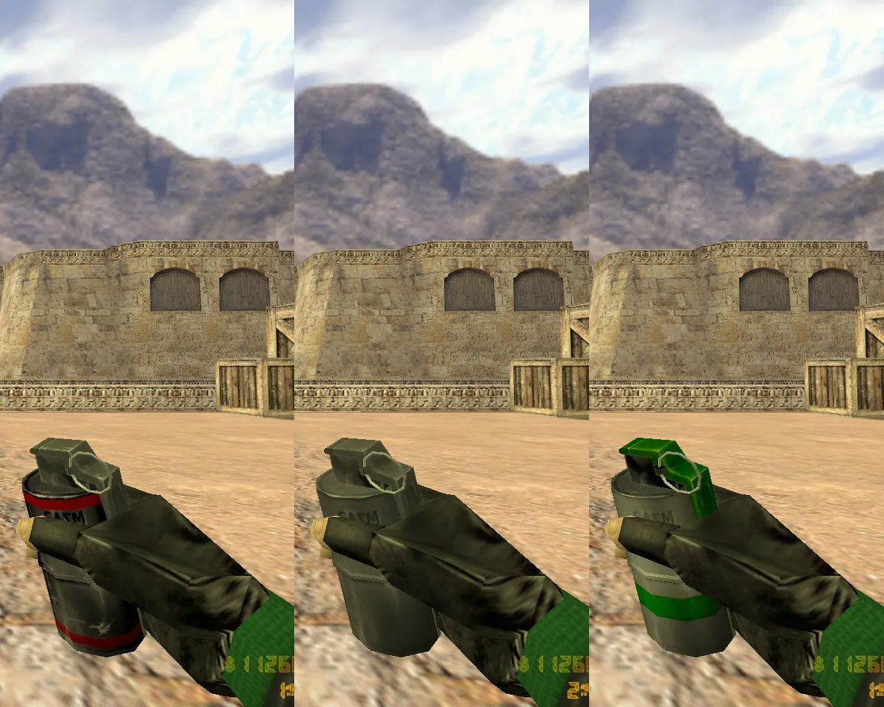 Скриншот  CS 1.6 Razer сборка: графика Razer-рукава, красно-синие модели игроков, тема меню и оптимизированный конфиг