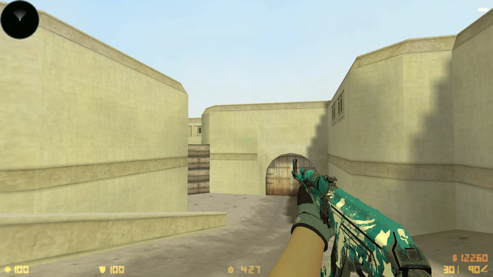 Скриншот CS 1.6 Восстание: 11 модов, CS2 скины v_/p_/w_ и перчатки «Лунный узор», темное меню, музыка, радар и оптимизированный конфиг