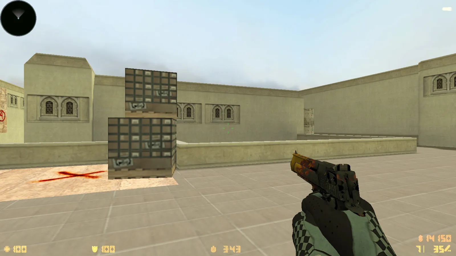 Скриншот  CS 1.6 Восстание: 11 модов, CS2 скины v_/p_/w_ и перчатки «Лунный узор», темное меню, музыка, радар и оптимизированный конфиг