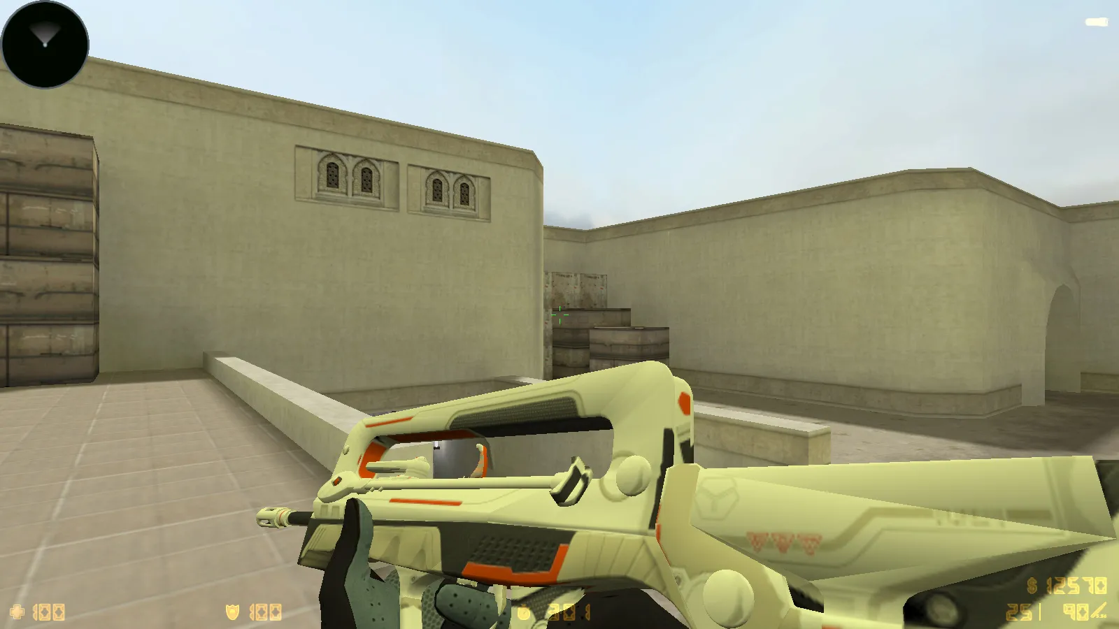 Скриншот  CS 1.6 Восстание: 11 модов, CS2 скины v_/p_/w_ и перчатки «Лунный узор», темное меню, музыка, радар и оптимизированный конфиг