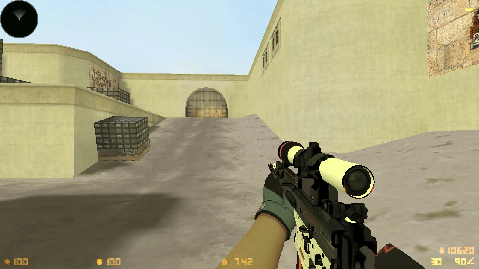 Скриншот  CS 1.6 Восстание: 11 модов, CS2 скины v_/p_/w_ и перчатки «Лунный узор», темное меню, музыка, радар и оптимизированный конфиг