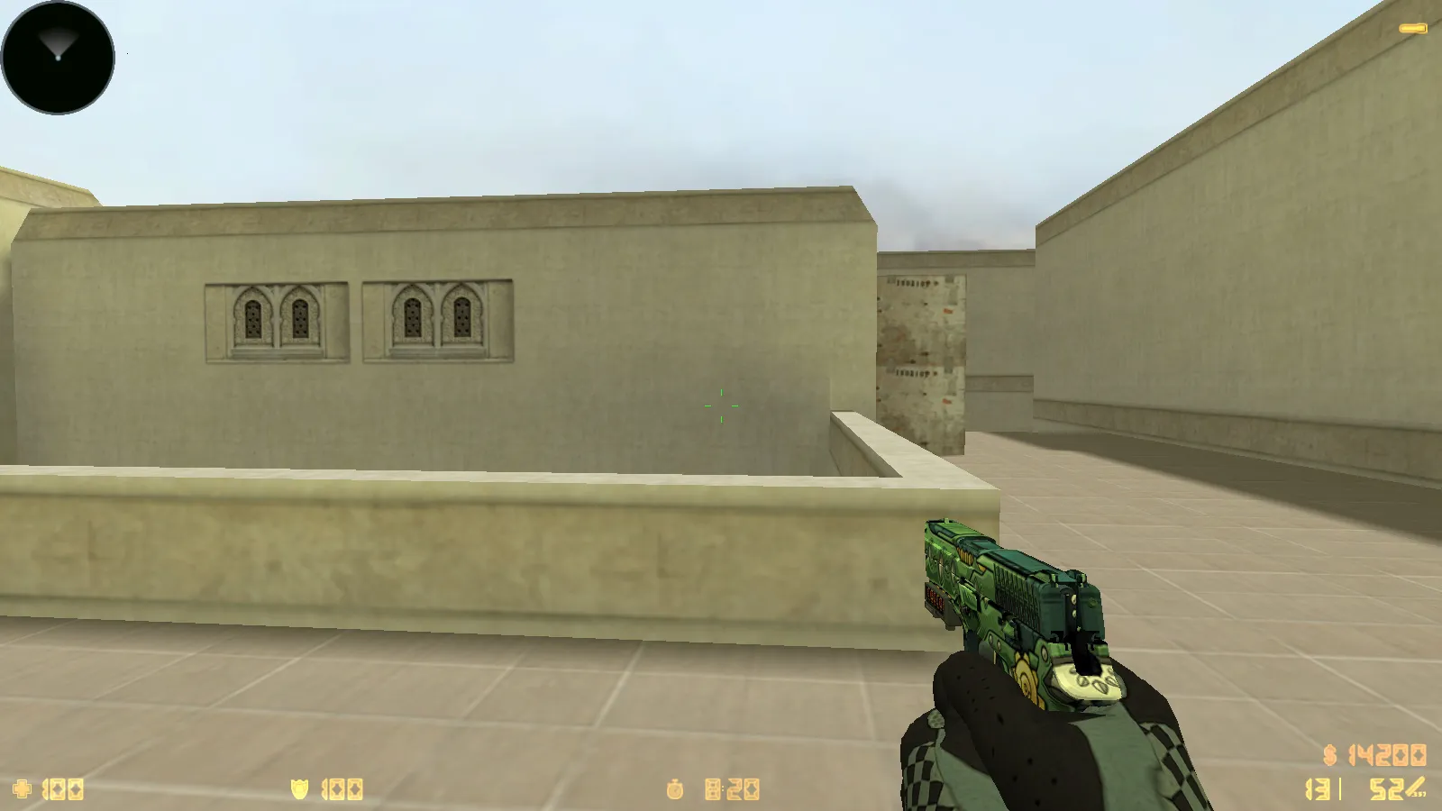 Скриншот  CS 1.6 Восстание: 11 модов, CS2 скины v_/p_/w_ и перчатки «Лунный узор», темное меню, музыка, радар и оптимизированный конфиг