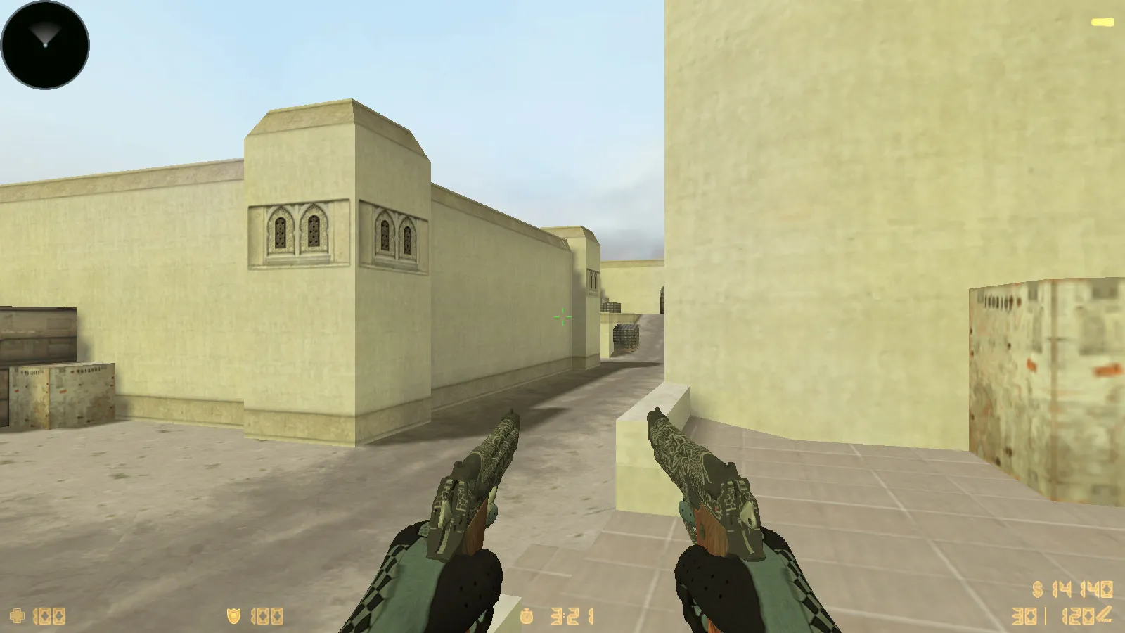 Скриншот  CS 1.6 Восстание: 11 модов, CS2 скины v_/p_/w_ и перчатки «Лунный узор», темное меню, музыка, радар и оптимизированный конфиг