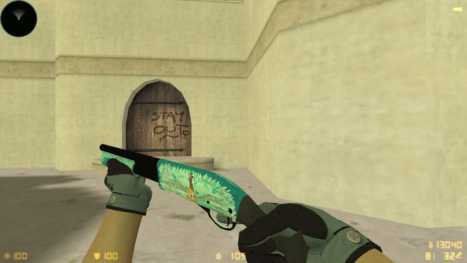 Скриншот  CS 1.6 Восстание: 11 модов, CS2 скины v_/p_/w_ и перчатки «Лунный узор», темное меню, музыка, радар и оптимизированный конфиг