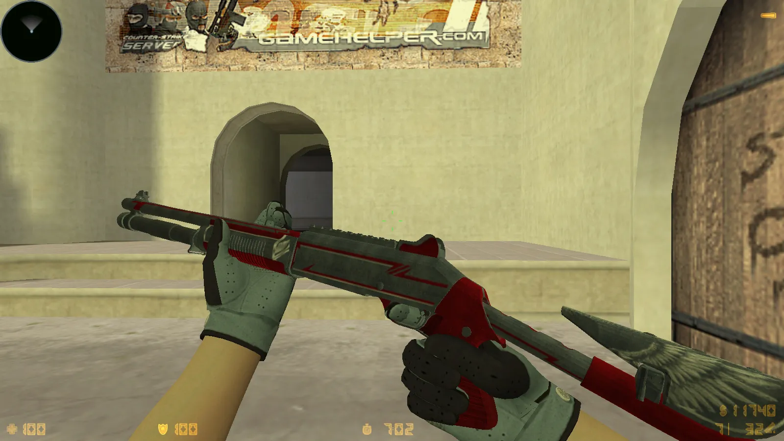 Скриншот  CS 1.6 Восстание: 11 модов, CS2 скины v_/p_/w_ и перчатки «Лунный узор», темное меню, музыка, радар и оптимизированный конфиг