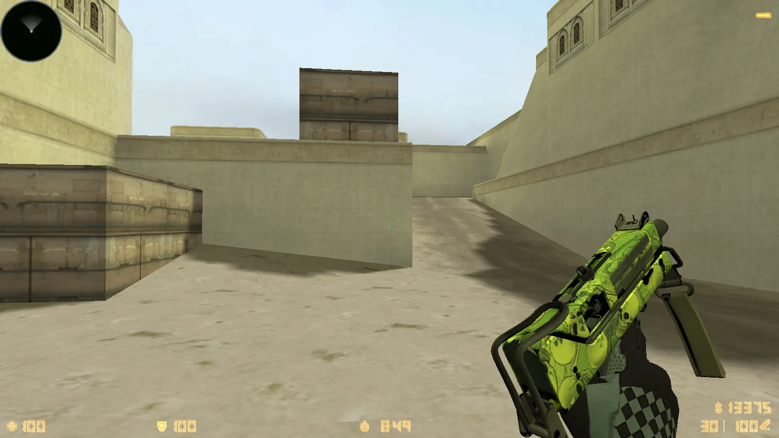 Скриншот  CS 1.6 Восстание: 11 модов, CS2 скины v_/p_/w_ и перчатки «Лунный узор», темное меню, музыка, радар и оптимизированный конфиг