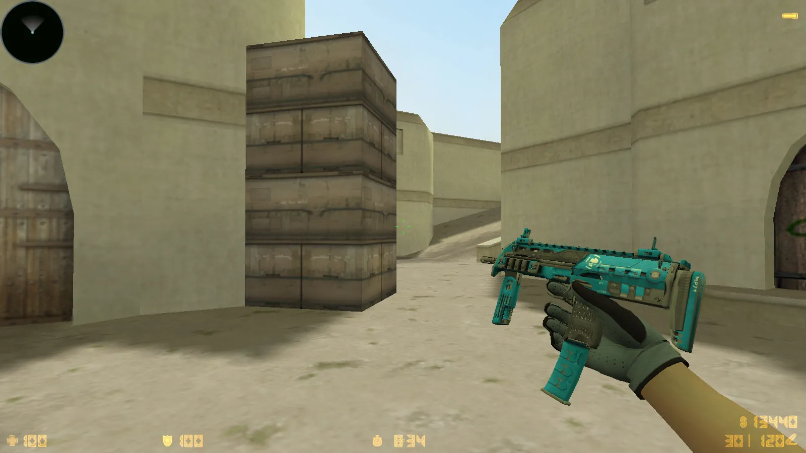 Скриншот  CS 1.6 Восстание: 11 модов, CS2 скины v_/p_/w_ и перчатки «Лунный узор», темное меню, музыка, радар и оптимизированный конфиг