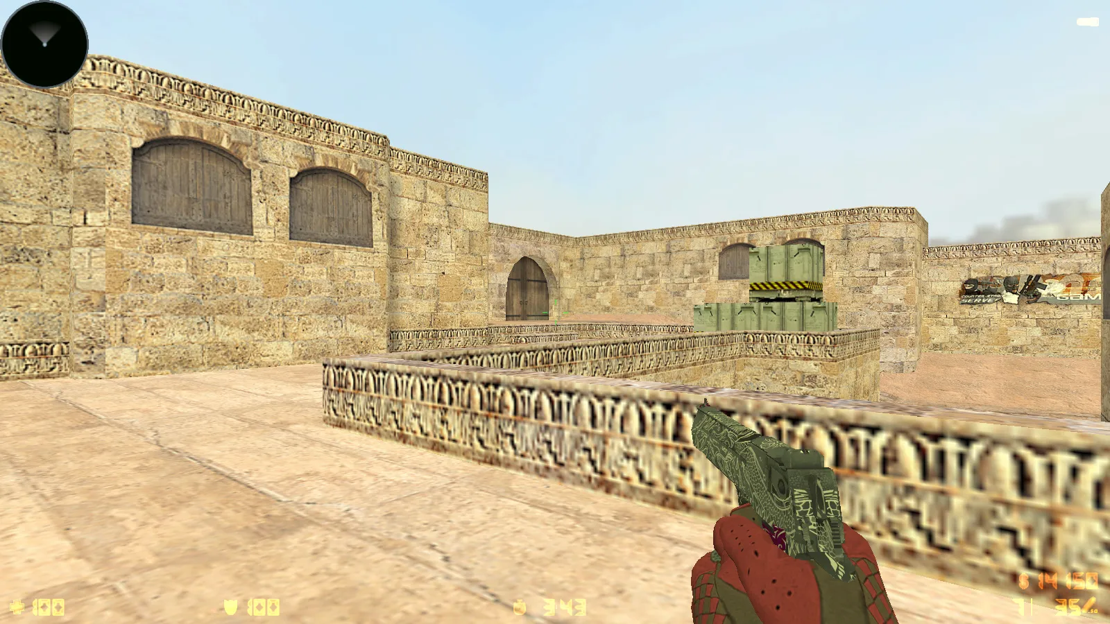 Скриншот  CS 1.6 Reborn 4554/8610: сборка с CS2 скинами, перчатками, звуками, музыкой, радаром и оптимизированным конфигом