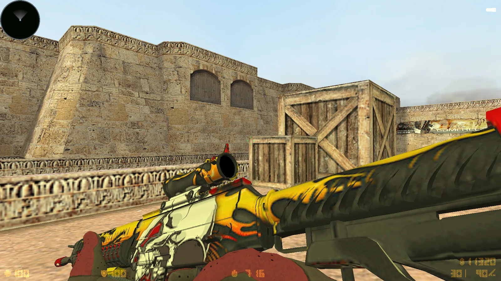 Скриншот  CS 1.6 Reborn 4554/8610: сборка с CS2 скинами, перчатками, звуками, музыкой, радаром и оптимизированным конфигом