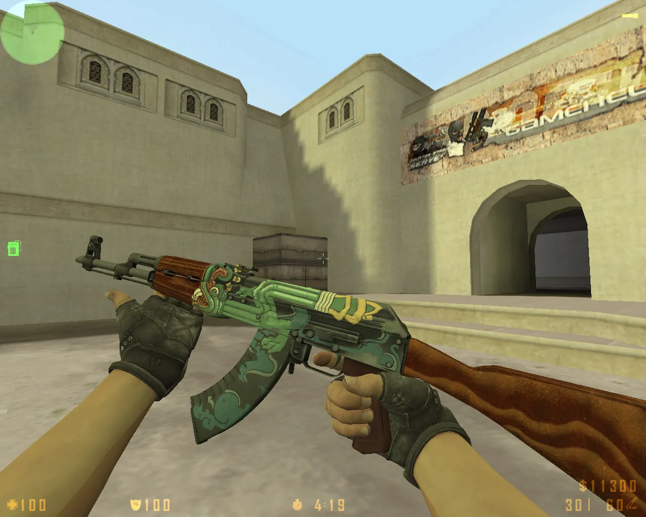 Скриншот CS 1.6 Refined: 12 правок, 27 скинов с Bloodhound, красные/синие модели, темное меню и оптимизированный конфиг