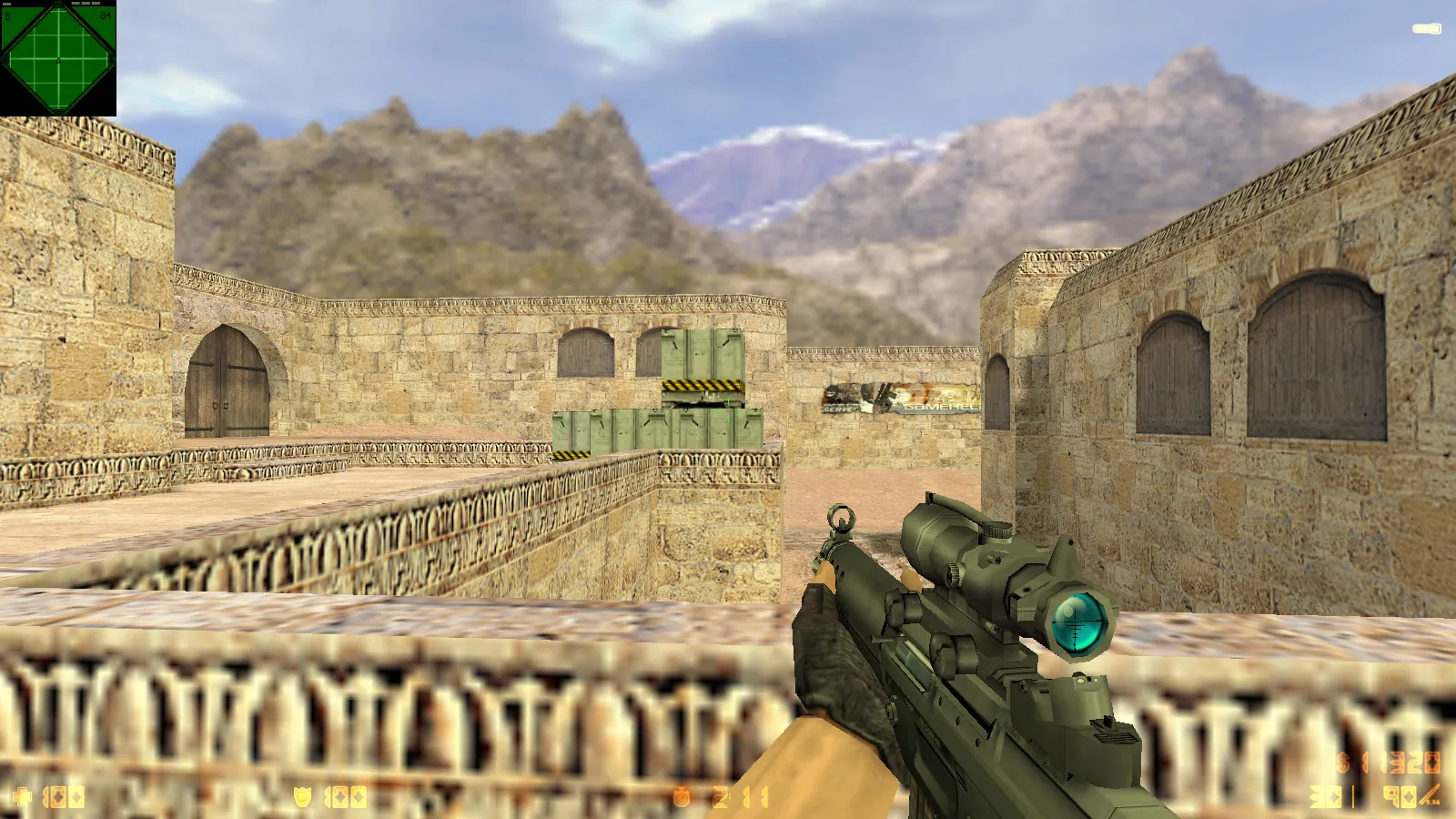 Скриншот  CS 1.6 Reloaded: скины и графика, оптимальный конфиг, звуки, радар и темное меню