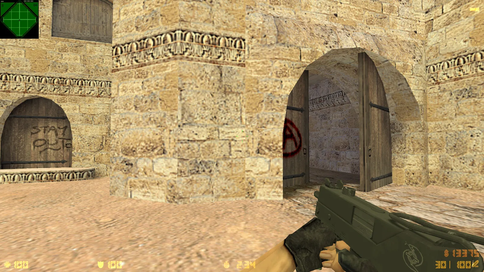 Скриншот  CS 1.6 Reloaded: скины и графика, оптимальный конфиг, звуки, радар и темное меню